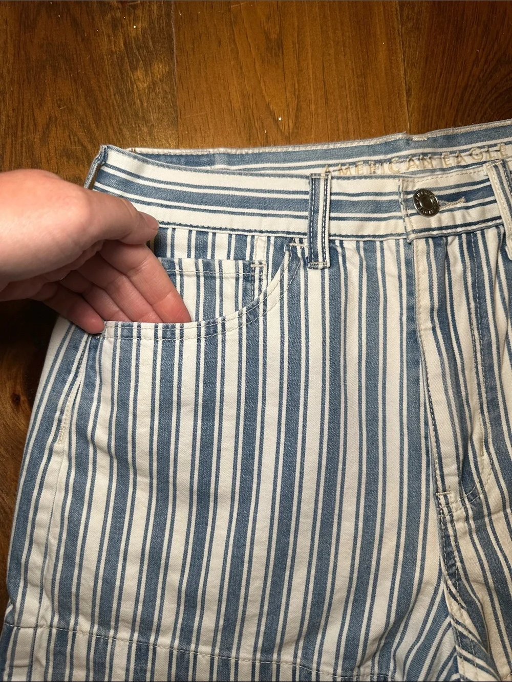 American Eagle Outfitters Striped Mom Short